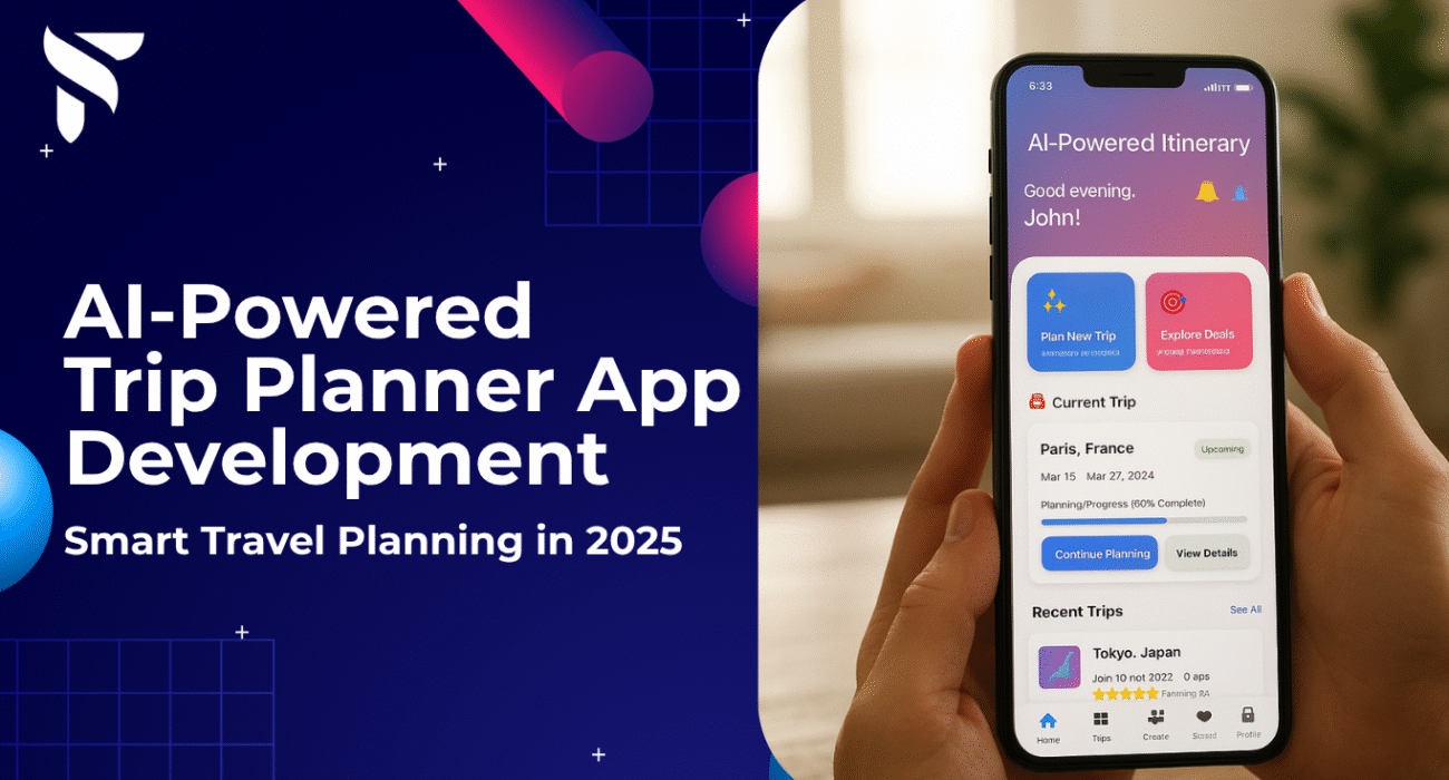 AI-Powered Trip Planner App interface showcasing smart travel itinerary planning features for 2025.