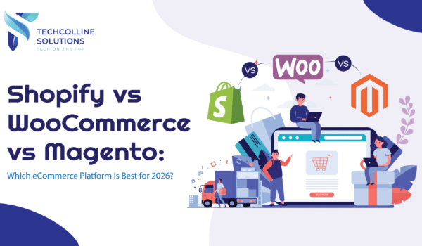 Shopify vs WooCommerce vs Magento comparison showing eCommerce platforms for business growth in 2026