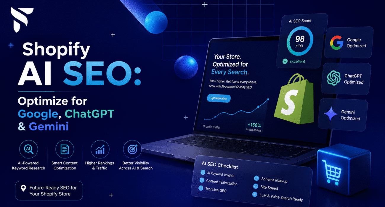Shopify AI SEO action plan for 2026 covering technical foundations, product data, content, merchant feeds, monitoring, and AI search testing